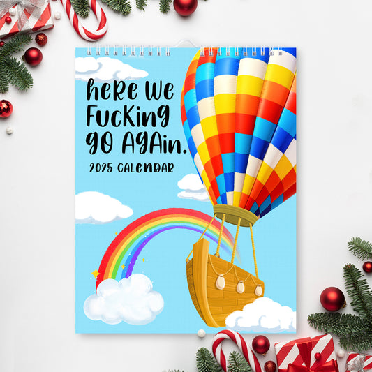 【Christmas gifts】2025 Mental Health Calendar with Funny Swear Quotes, Affirmations, and Monthly Planner for Home Offices - Portable and Easy to Hang skylight calendar aesthetic noteboo daily planner plannerk sticker lovers chalkboard calendar